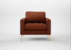 Eton Armchair Smart Cotton Linen Rice / Brass
