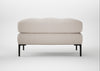 Eton Footstool Capelo Linen-Cotton Sesame / Black