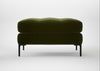 Eton Footstool Cotton Velvet Evergreen / Black