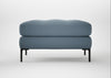Eton Footstool Smart Cotton Linen Celestial / Black