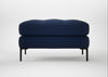 Eton Footstool Smart Cotton Linen Indigo / Black
