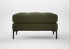 Eton Footstool Smart Cotton Linen Myrtle / Black