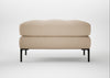 Eton Footstool Smart Cotton Linen Rice / Black