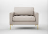 Eton Loveseat Capelo Linen-Cotton Sesame / Brass