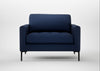 Eton Loveseat Smart Cotton Linen Indigo / Black