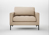 Eton Loveseat Smart Cotton Linen Rice / Black