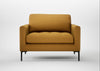 Eton Loveseat Smart Cotton Linen Sahara / Black