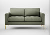 Eton 2 Seater Sofa Capelo Linen-Cotton Sage / Brass