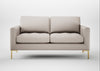 Eton 2 Seater Sofa Capelo Linen-Cotton Sesame / Brass
