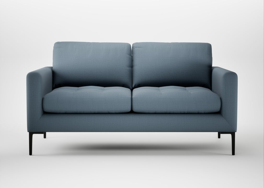 Eton 2 Seater Sofa Smart Cotton Linen Celestial / Black