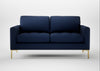 Eton 2 Seater Sofa Smart Cotton Linen Celestial / Brass