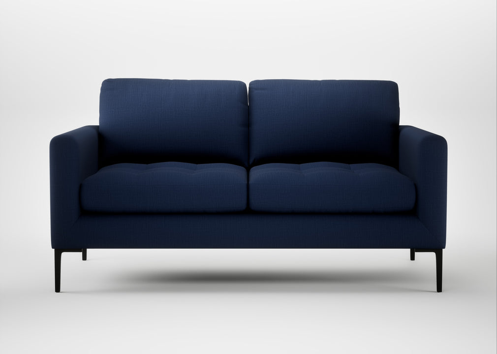 Eton 2 Seater Sofa Smart Cotton Linen Indigo / Black
