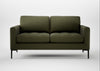 Eton 2 Seater Sofa Smart Cotton Linen Myrtle / Black