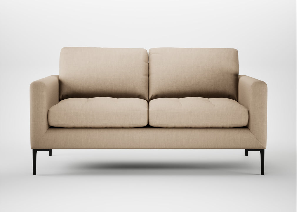 Eton 2 Seater Sofa Smart Cotton Linen Rice / Black