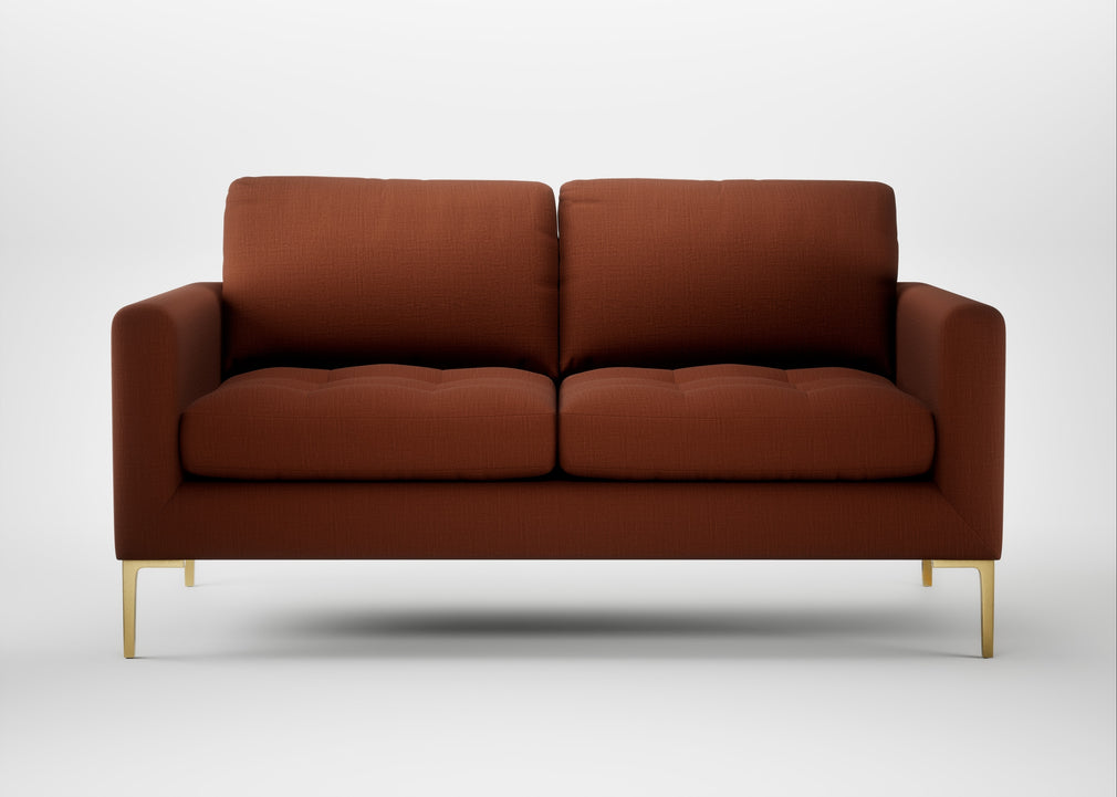 Eton 2 Seater Sofa Smart Cotton Linen Rice / Brass