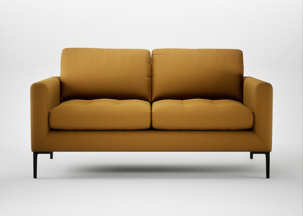 Eton 2 Seater Sofa Smart Cotton Linen Sahara / Black