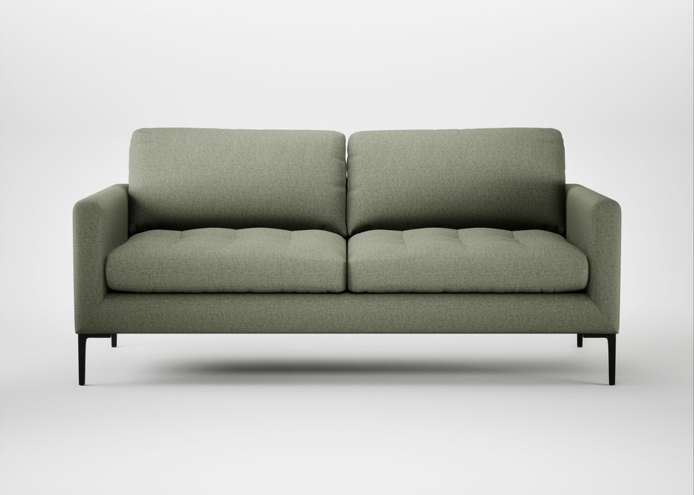 Eton 3 Seater Sofa Capelo Linen-Cotton Sage / Black