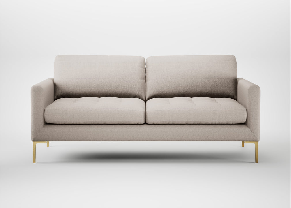 Eton 3 Seater Sofa Capelo Linen-Cotton Sesame / Brass