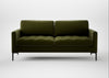 Eton 3 Seater Sofa Cotton Velvet Evergreen / Black