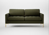 Eton 3 Seater Sofa Smart Cotton Linen Indigo / Brass