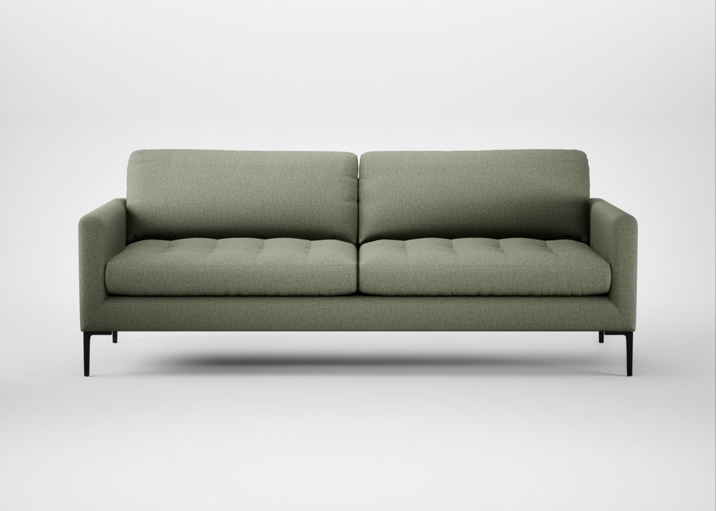 Eton 4 Seater Sofa Capelo Linen-Cotton Sage / Black