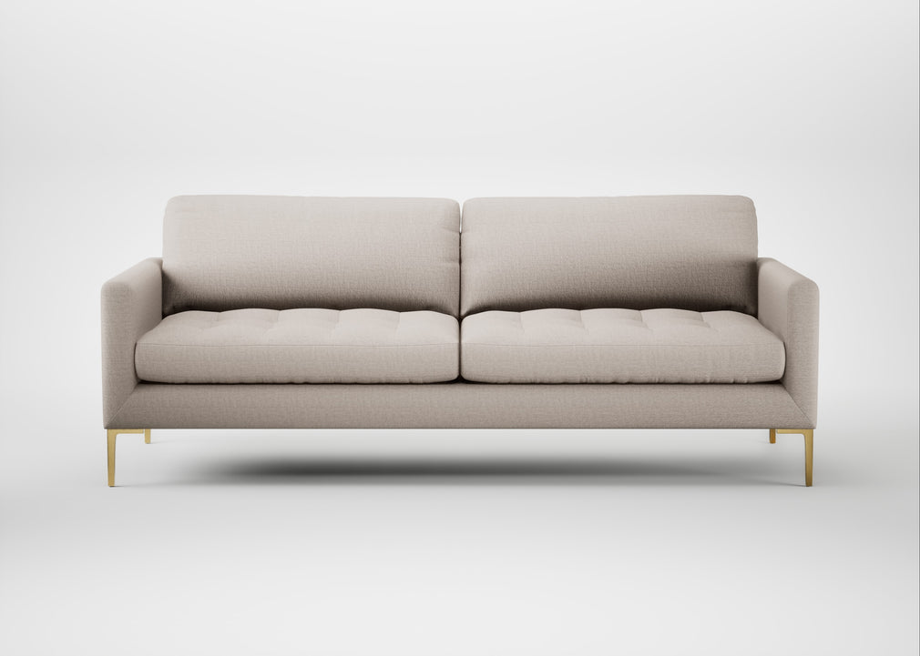 Eton 4 Seater Sofa Capelo Linen-Cotton Sesame / Brass