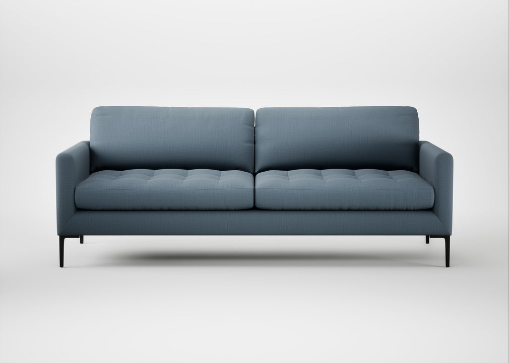 Eton 4 Seater Sofa Smart Cotton Linen Celestial / Black