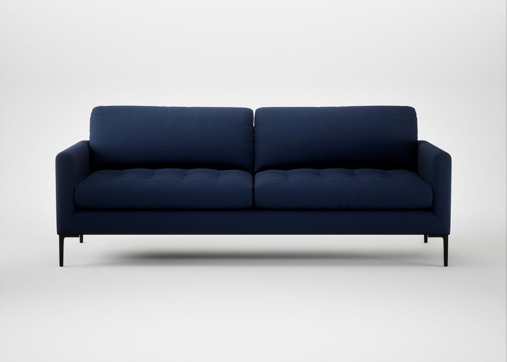 Eton 4 Seater Sofa Smart Cotton Linen Indigo / Black