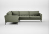 Eton Left Hand Facing Corner Sofa Capelo Linen-Cotton Sage / Black