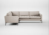 Eton Left Hand Facing Corner Sofa Capelo Linen-Cotton Sesame / Black
