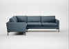 Eton Left Hand Facing Corner Sofa Smart Cotton Linen Celestial / Black