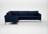Eton Left Hand Facing Corner Sofa Smart Cotton Linen Indigo / Black