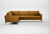 Eton Left Hand Facing Corner Sofa Smart Cotton Linen Sahara / Black