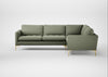 Eton Right Hand Facing Corner Sofa Capelo Linen-Cotton Sage / Brass