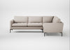 Eton Right Hand Facing Corner Sofa Capelo Linen-Cotton Sesame / Black