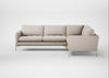 Eton Right Hand Facing Corner Sofa Capelo Linen-Cotton Sesame / Brass