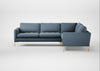 Eton Right Hand Facing Corner Sofa Smart Cotton Linen Celestial / Brass