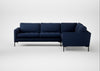 Eton Right Hand Facing Corner Sofa Smart Cotton Linen Indigo / Black