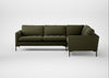 Eton Right Hand Facing Corner Sofa Smart Cotton Linen Myrtle / Black