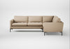 Eton Right Hand Facing Corner Sofa Smart Cotton Linen Rice / Black