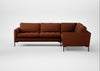 Eton Right Hand Facing Corner Sofa Smart Cotton Linen Rust / Black