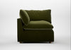 Astrid Corner Unit Cotton Velvet Evergreen / Natural Beech