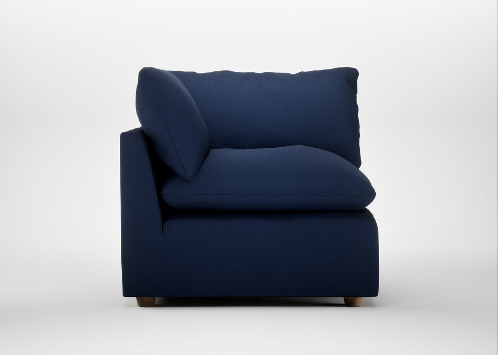 Astrid Corner Unit Smart Cotton Linen Indigo / Natural Beech