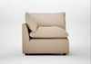 Astrid Corner Unit Smart Cotton Linen Rice / Walnut Stained Beech