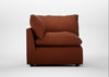 Astrid Corner Unit Smart Cotton Linen Rust / Walnut Stained Beech