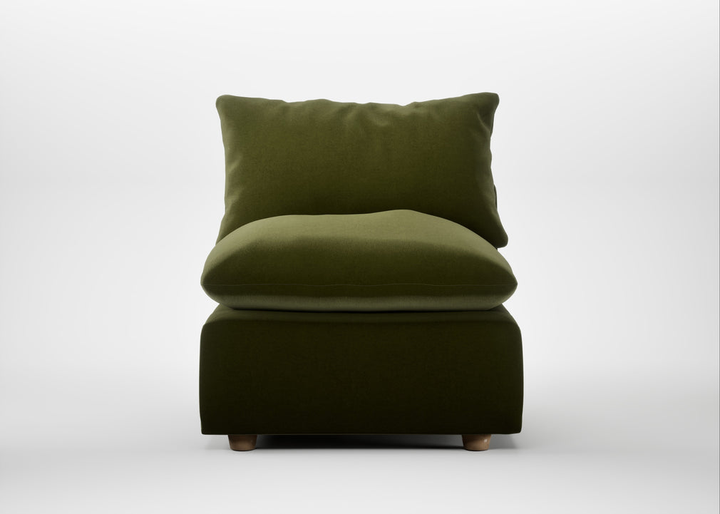 Astrid Single Unit Cotton Velvet Evergreen / Natural Beech