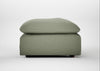 Astrid Ottoman Capelo Linen-Cotton Sage / Walnut Stained Beech