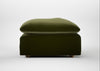 Astrid Ottoman Cotton Velvet Evergreen / Natural Beech