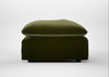 Astrid Ottoman Cotton Velvet Evergreen / Walnut Stained Beech