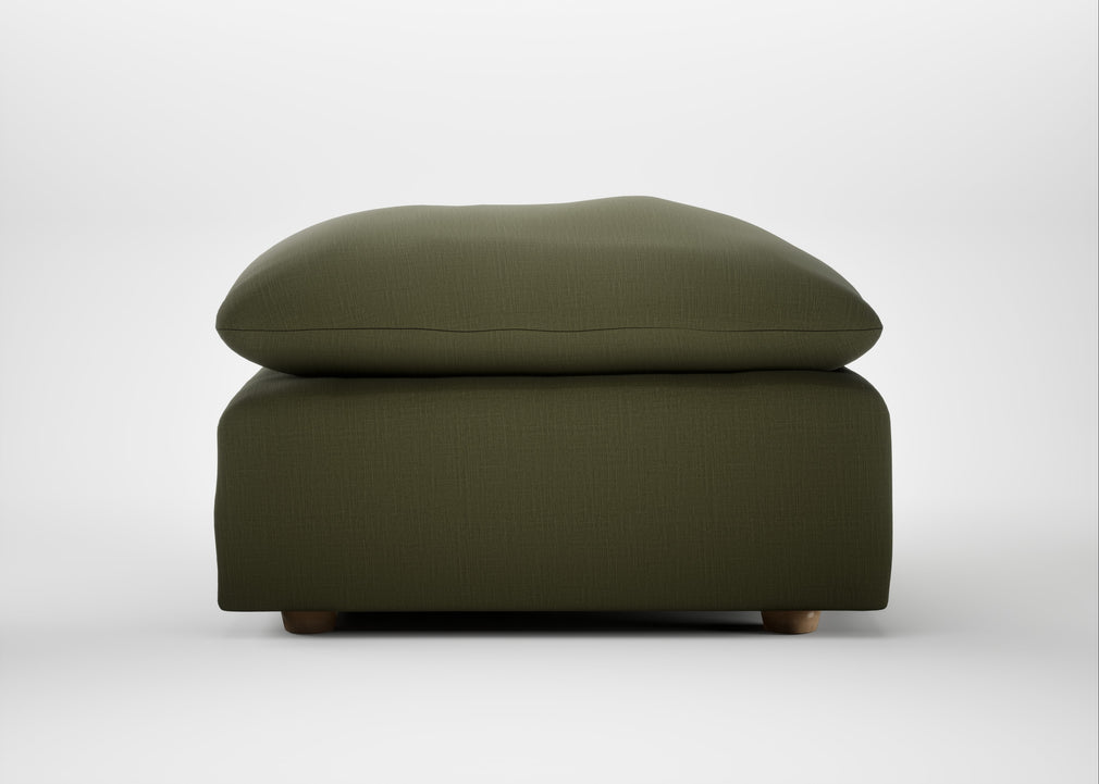 Astrid Ottoman Smart Cotton Linen Myrtle / Natural Beech